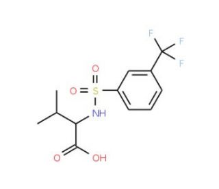 3-Methyl-2-({[3-(trifluoromethyl)phenyl]-sulfonyl}amino)butanoic acid (CAS 250714-85-3) - chemical structure image