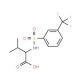 3-Methyl-2-({[3-(trifluoromethyl)phenyl]-sulfonyl}amino)butanoic acid (CAS 250714-85-3) - chemical structure image