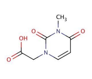 (3-methyl-2,4-dioxo-3,4-dihydropyrimidin-1(2H)-yl)acetic acid - chemical structure image