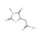 (3-Methyl-2,4-dioxo-thiazolidin-5-yl)-acetic acid - chemical structure image