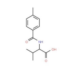 3-Methyl-2-(4-methyl-benzoylamino)-butyric acid - chemical structure image