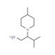3-methyl-2-(4-methylpiperidin-1-yl)butan-1-amine - chemical structure image