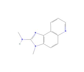 3-Methyl-2-methylaminoimidazo[4,5-F]quinoline (CAS 102408-26-4) - chemical structure image