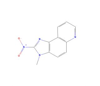 3-Methyl-2-nitro-3H-imidazo[4,5-F]quinoline (CAS 114451-08-0) - chemical structure image