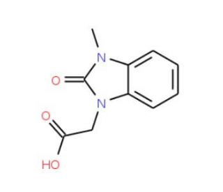 (3-methyl-2-oxo-2,3-dihydro-1H-benzimidazol-1-yl)acetic acid (CAS 1848-90-4) - chemical structure image