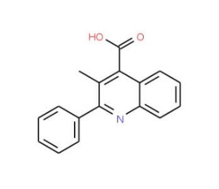 3-Methyl-2-phenyl-quinoline-4-carboxylic acid (CAS 43071-45-0) - chemical structure image