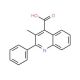 3-Methyl-2-phenyl-quinoline-4-carboxylic acid (CAS 43071-45-0) - chemical structure image