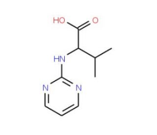 3-Methyl-2-(pyrimidin-2-ylamino)-butyric acid - chemical structure image