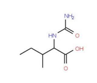 3-Methyl-2-ureido-pentanoic acid (CAS 26117-19-1) - chemical structure image
