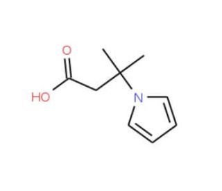 3-Methyl-3-(1H-pyrrol-1-yl)butanoic acid (CAS 395090-68-3) - chemical structure image