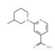 3-Methyl-3,4,5,6-tetrahydro-2H-[1,2′]bipyridinyl-4′-carboxylic acid - chemical structure image