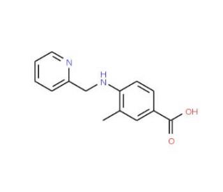 3-Methyl-4-[(pyridin-2-ylmethyl)-amino]-benzoic acid - chemical structure image