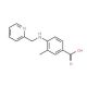 3-Methyl-4-[(pyridin-2-ylmethyl)-amino]-benzoic acid - chemical structure image