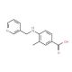 3-Methyl-4-[(pyridin-3-ylmethyl)-amino]-benzoic acid - chemical structure image