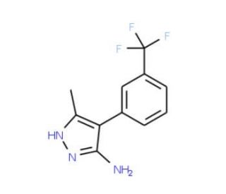 3-Methyl-4-[3-(trifluoromethyl)phenyl]-1H-pyrazol-5-amine - chemical structure image