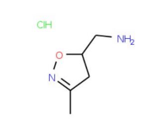 [(3-Methyl-4,5-dihydroisoxazol-5-yl)methyl]aminehydrochloride (CAS 1185301-13-6) - chemical structure image