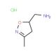 [(3-Methyl-4,5-dihydroisoxazol-5-yl)methyl]aminehydrochloride (CAS 1185301-13-6) - chemical structure image