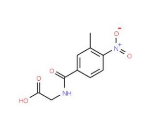 (3-Methyl-4-nitro-benzoylamino)-acetic acid - chemical structure image