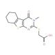 (3-Methyl-4-oxo-3,4,5,6,7,8-hexahydro-benzo-[4,5]thieno[2,3-d]pyrimidin-2-ylsulfanyl)acetic acid - chemical structure image
