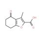 3-methyl-4-oxo-4,5,6,7-tetrahydro-1-benzofuran-2-carboxylic acid (CAS 112579-43-8) - chemical structure image