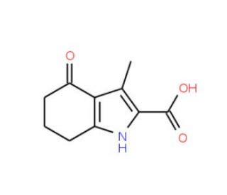 3-methyl-4-oxo-4,5,6,7-tetrahydro-1H-indole-2-carboxylic acid (CAS 6577-89-5) - chemical structure image