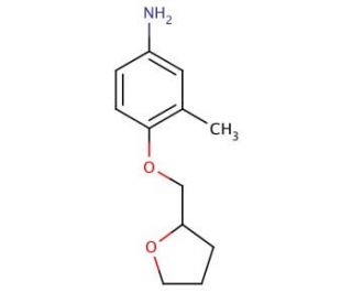3-Methyl-4-(tetrahydro-2-furanylmethoxy)aniline - chemical structure image