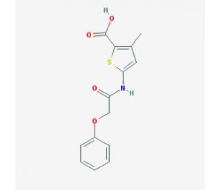 3-methyl-5-(2-phenoxyacetamido)thiophene-2-carboxylic acid - chemical structure image