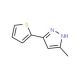 3-Methyl-5-(2-thienyl)-1H-pyrazole (CAS 31618-80-1) - chemical structure image