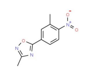 3-methyl-5-(3-methyl-4-nitrophenyl)-1,2,4-oxadiazole - chemical structure image