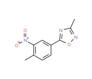 3-methyl-5-(4-methyl-3-nitrophenyl)-1,2,4-oxadiazole - chemical structure image