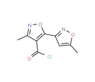 3-Methyl-5-(5-methylisoxazol-3-yl)isoxazole-4-carbonyl chloride (CAS 306936-71-0) - chemical structure image