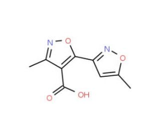 3-Methyl-5-(5-methylisoxazol-3-yl)isoxazole-4-carboxylic acid (CAS 849066-63-3) - chemical structure image
