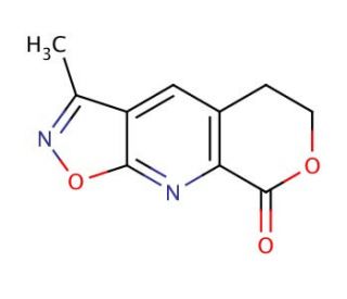 3-methyl-5,6-dihydro-8H-isoxazolo[5,4-b]pyrano[4,3-e]pyridin-8-one - chemical structure image