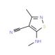 3-methyl-5-(methylamino)isothiazole-4-carbonitrile (CAS 88394-37-0) - chemical structure image