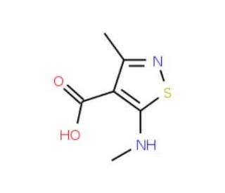 3-methyl-5-(methylamino)isothiazole-4-carboxylic acid - chemical structure image