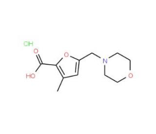 3-Methyl-5-morpholin-4-ylmethyl-furan-2-carboxylic acid hydrochloride - chemical structure image