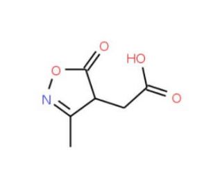 (3-methyl-5-oxo-4,5-dihydroisoxazol-4-yl)acetic acid - chemical structure image