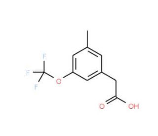 3-Methyl-5-(trifluoromethoxy)phenylacetic acid - chemical structure image