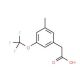 3-Methyl-5-(trifluoromethoxy)phenylacetic acid - chemical structure image