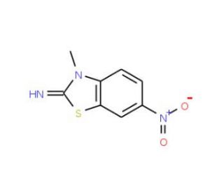 3-Methyl-6-nitro-3H-benzothiazol-2-ylideneamine (CAS 99700-95-5) - chemical structure image