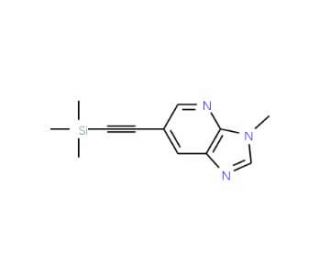 3-Methyl-6-((trimethylsilyl)ethynyl)-3H-imidazo-[4,5-b]pyridine (CAS 1138444-16-2) - chemical structure image