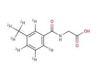 3-Methyl Hippuric Acid-d7 (CAS 1216551-07-3) - chemical structure image