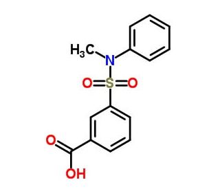 3-(Methyl-phenyl-sulfamoyl)-benzoic acid - chemical structure image