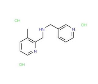 (3-Methyl-pyridin-2-ylmethyl)-pyridin-3-ylmethyl-amine trihydrochloride - chemical structure image