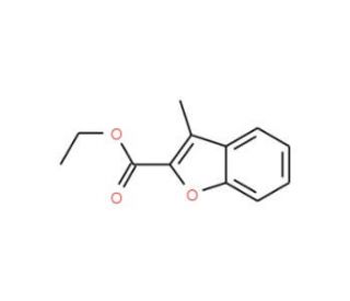3-Methylbenzofuran-2-carboxylic acid ethyl ester (CAS 22367-82-4) - chemical structure image