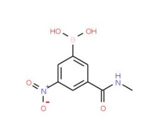3-(Methylcarbamoyl)-5-nitrobenzeneboronic acid (CAS 871332-77-3) - chemical structure image