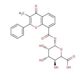 3-Methylflavone-8-carboxylic Acid Acyl-&beta;-D-glucuronide (CAS 60218-13-5) - chemical structure image