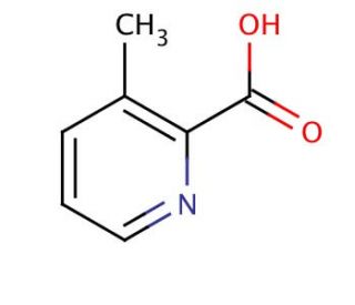 3-Methylpyridine-2-carboxylic acid (CAS 4021-07-2) - chemical structure image