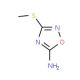 3-(methylthio)-1,2,4-oxadiazol-5-amine (CAS 55864-39-6) - chemical structure image