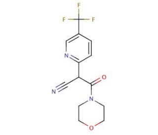 3-morpholin-4-yl-3-oxo-2-[5-(trifluoromethyl)pyridin-2-yl]propanenitrile - chemical structure image